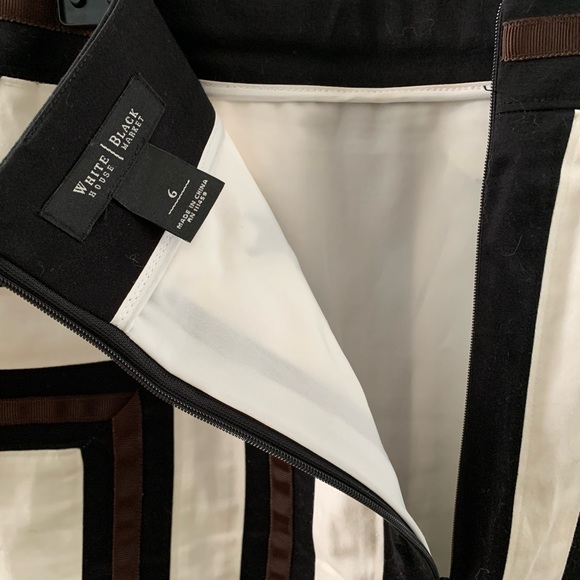 White House Black Market skirt with sewn geometric detail. Size 6. - Picture 4 of 4